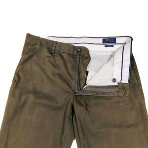 Polo Ralph Lauren Slim Stretch Chino Pants Mens 33x29 Olive Green Cotton Casual